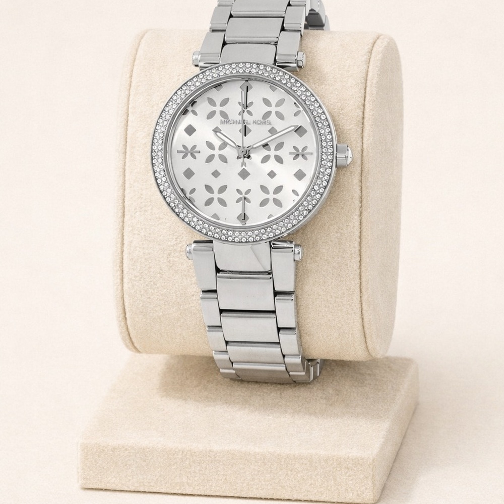 Michael Kors Silver and Crystal Women's Watch